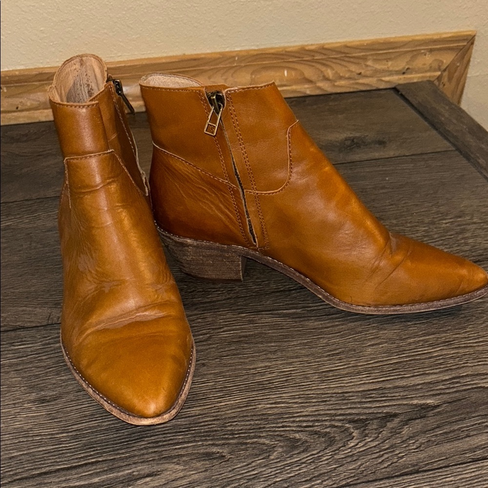 Brown Leather Ankle Boots